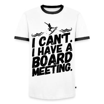 Surfen Surfer Surf Lustig Sprüche - Männer Kontrast-T-Shirt - Weiß/Schwarz - Vorne - AI Model Female 172 light (172cm) & AI Model Male 178 dark (178cm)