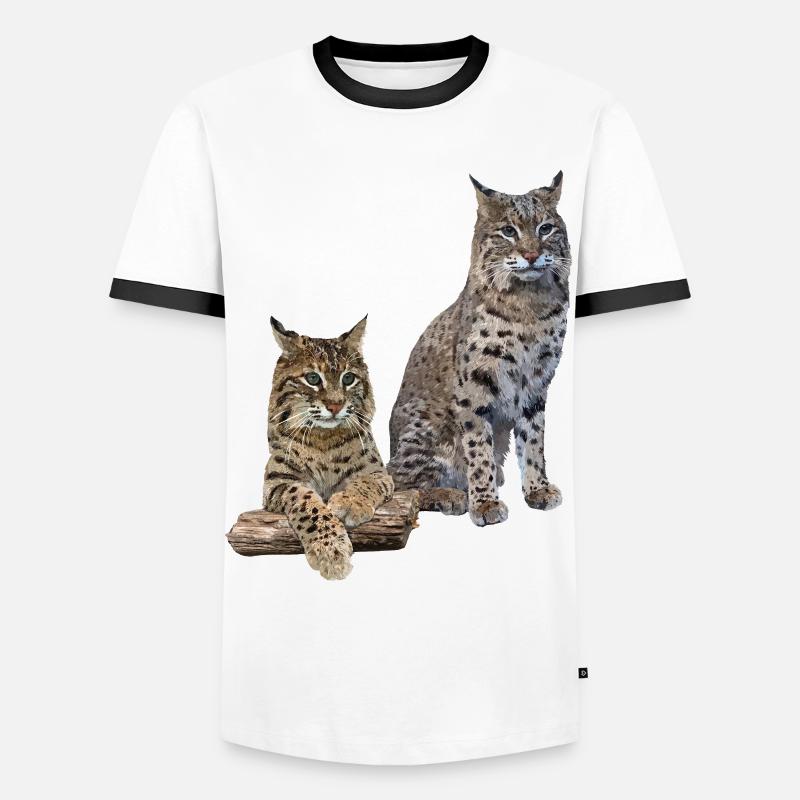 Lynx - Men's Ringer Shirt - white/black