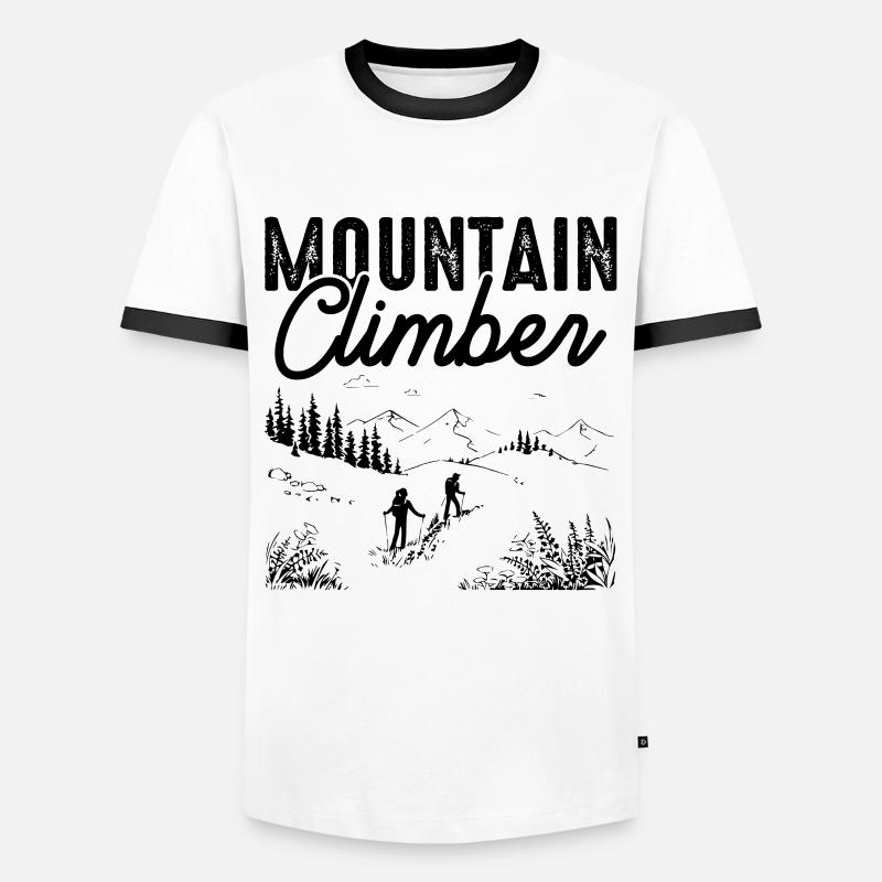 Mountain Climbers - Men's Ringer Shirt - white/black