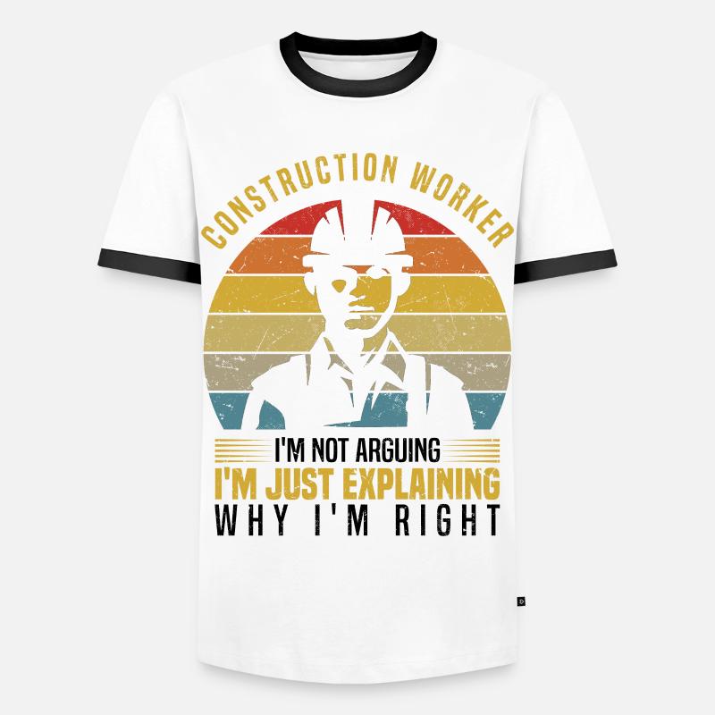 Construction worker - Men's Ringer Shirt - white/black