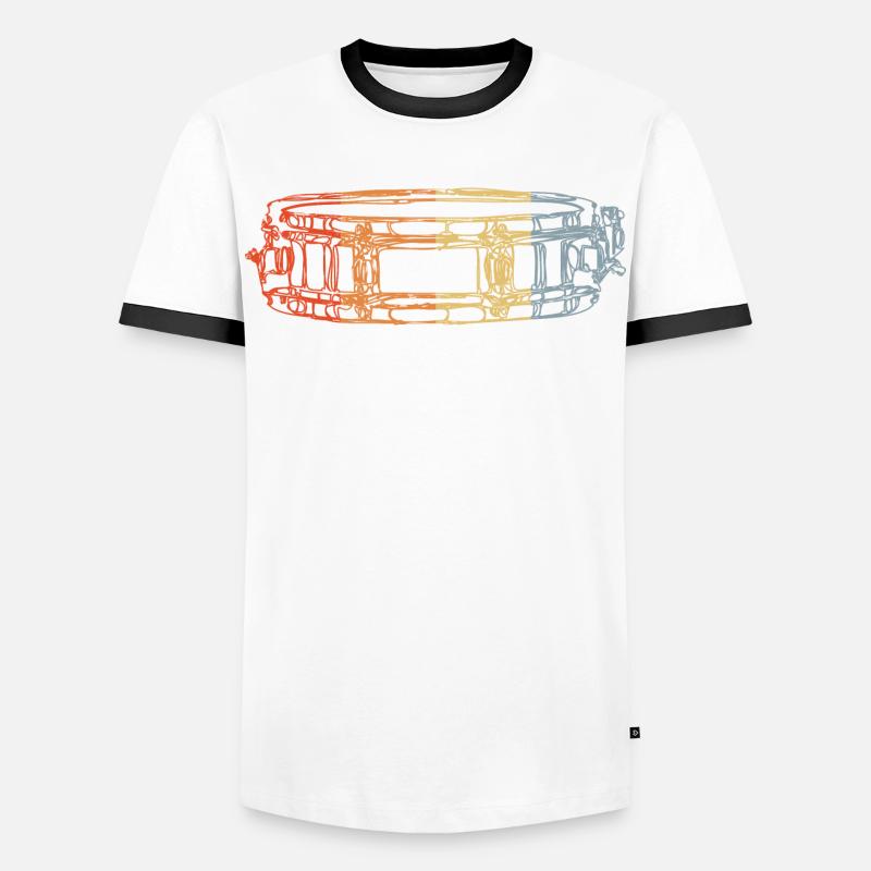 Marching Drum - Men's Ringer Shirt - white/black