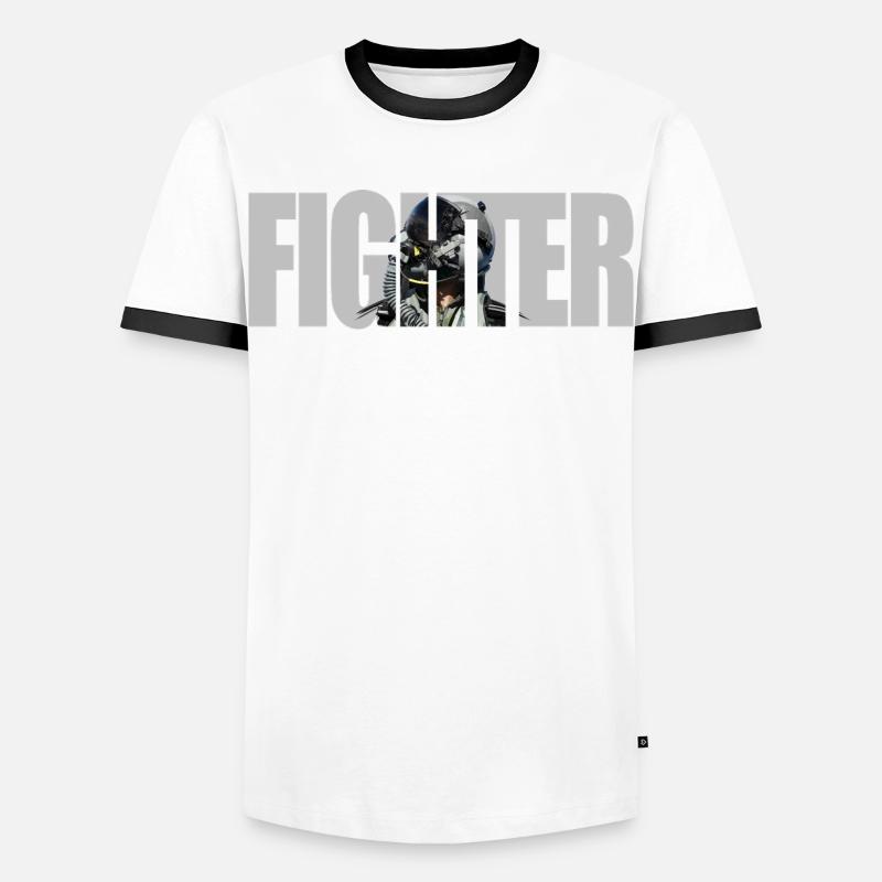 Fighter - Men's Ringer Shirt - white/black