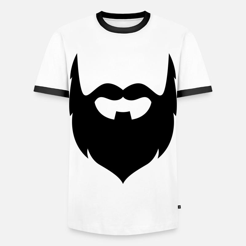 Bart symbol - Männer Kontrast-T-Shirt - Weiß/Schwarz