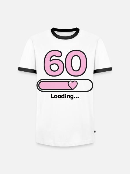 60th anniversary - Men's Ringer Shirt - white/black