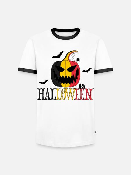 Halloween Belgium - Men's Ringer Shirt - white/black