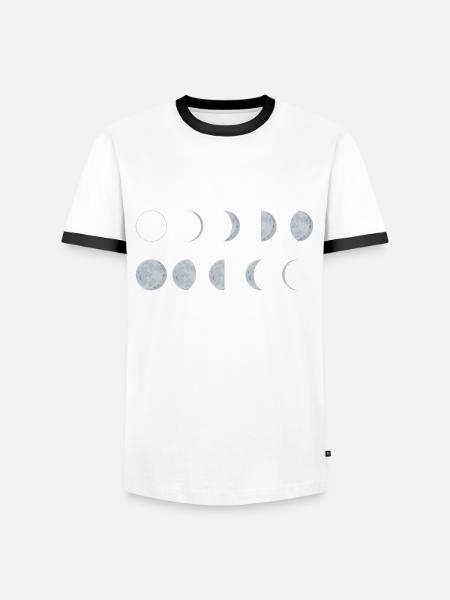 Moon - Men's Ringer Shirt - white/black