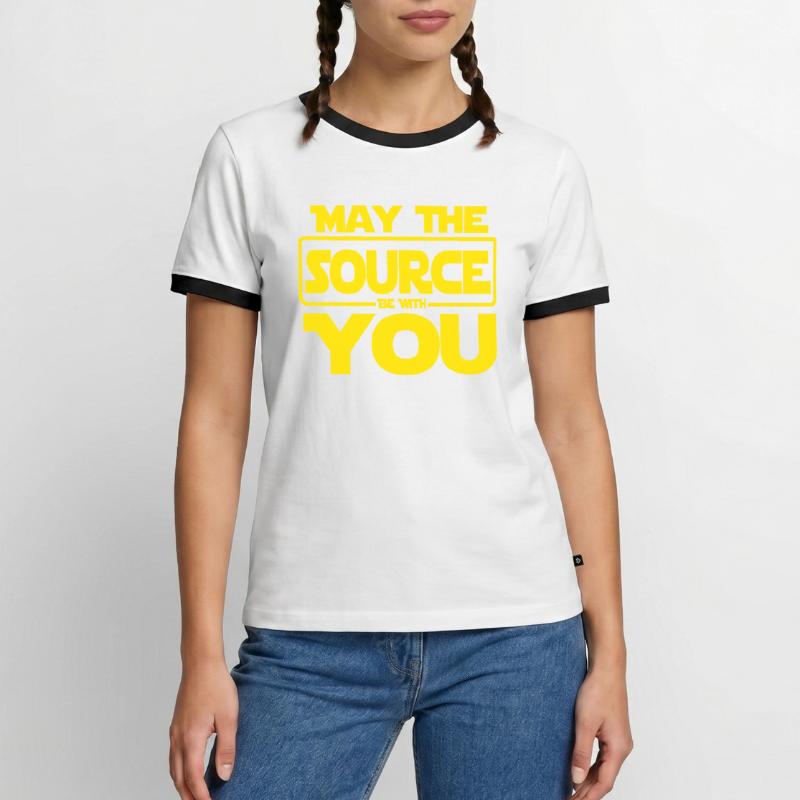 Que la source soit avec vous le code de codage T-shirt contrasté Homme