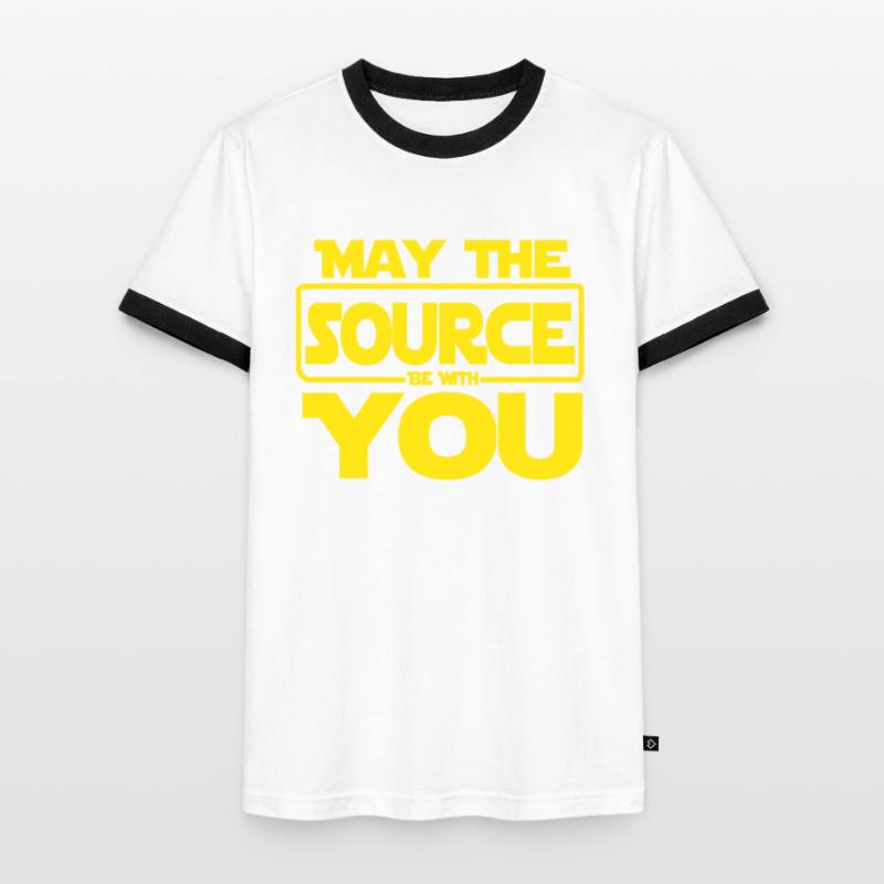 Que la source soit avec vous le code de codage T-shirt contrasté Homme
