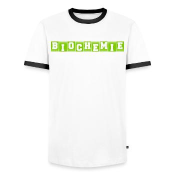 Biochemie Wissenschaft Biologie Bio - Männer Kontrast-T-Shirt - Weiß/Schwarz - Vorne - AI Model Female 172 light (172cm) & AI Model Male 178 dark (178cm)