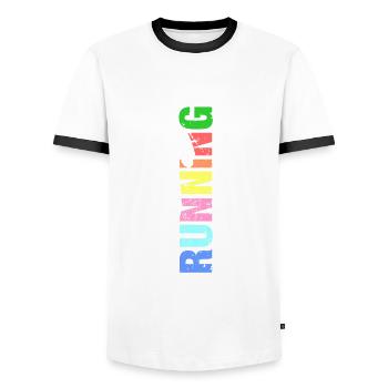 Marathonläufer Geschenk Spaß Läufer Definition Läufer - Männer Kontrast-T-Shirt - Weiß/Schwarz - Vorne - AI Model Female 172 light (172cm) & AI Model Male 178 dark (178cm)