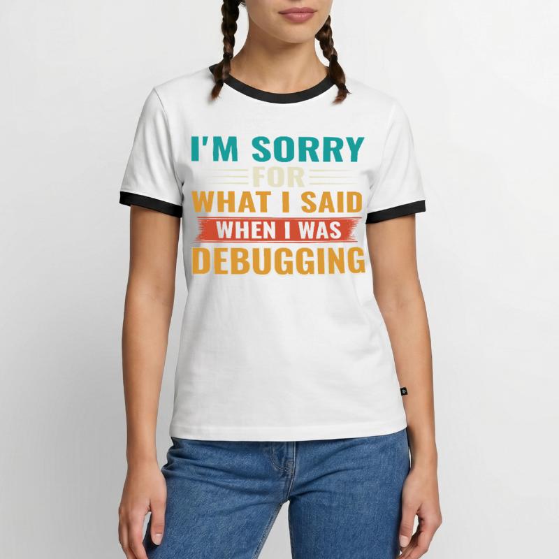 Debugging Nerd Computer Programmer IT Men's Ringer Shirt