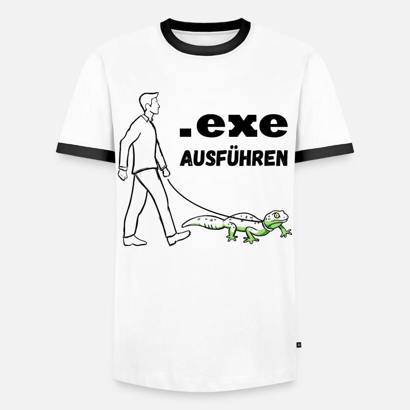 Informatiker Programmierer Computer lutig - Männer Kontrast-T-Shirt - Weiß/Schwarz