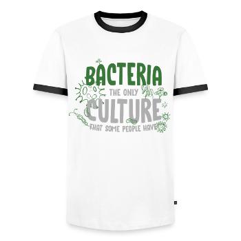 Biologie, Biologie Chemie, Genetik, - Männer Kontrast-T-Shirt - Weiß/Schwarz - Vorne - AI Model Female 172 light (172cm) & AI Model Male 178 dark (178cm)