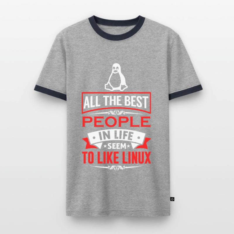 Linux Coding Nerd Sysadmin Geek Administrator T-shirt contrasté Homme