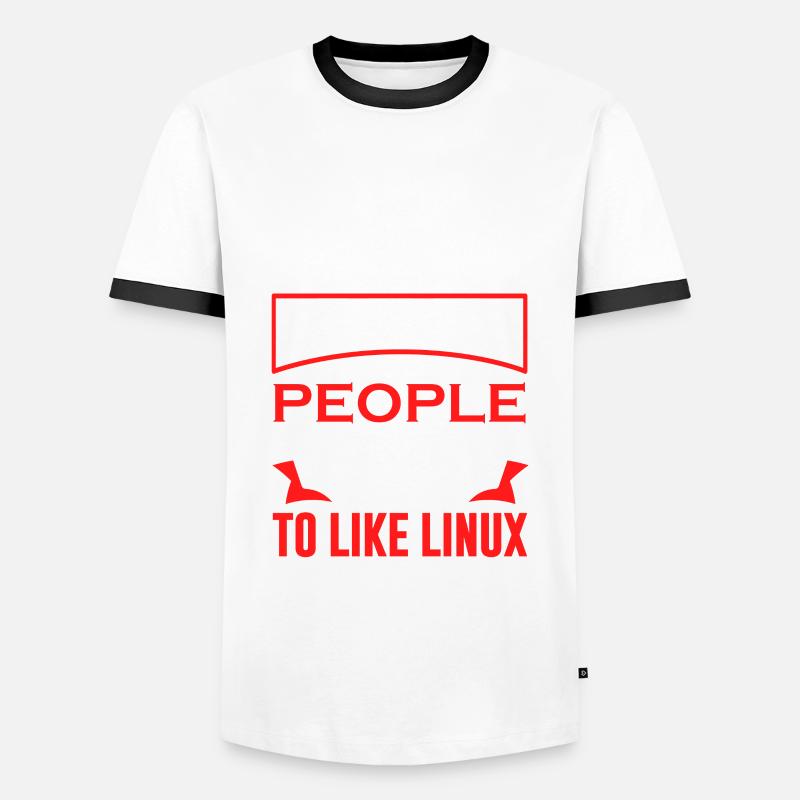 Linux Coding Nerd Sysadmin Geek Administrator - Männer Kontrast-T-Shirt - Weiß/Schwarz