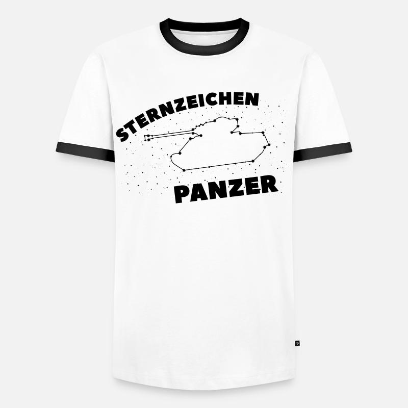 Militär Panzerfahrer Panzer Kampfpanzer Geschenk - Männer Kontrast-T-Shirt - Weiß/Schwarz