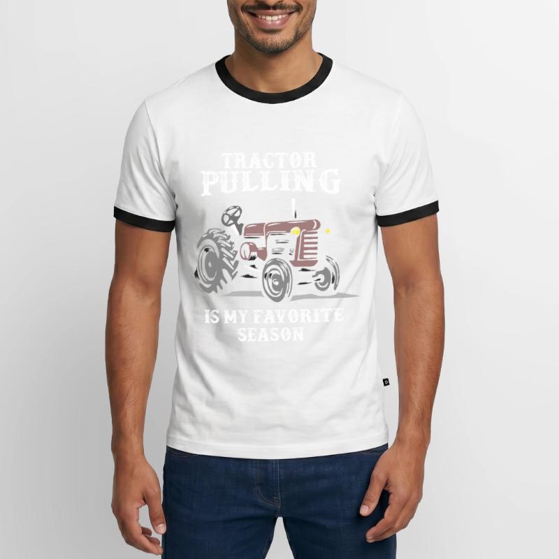 tractor pulling, tractor pulling tractor, pulling, Men's Ringer Shirt
