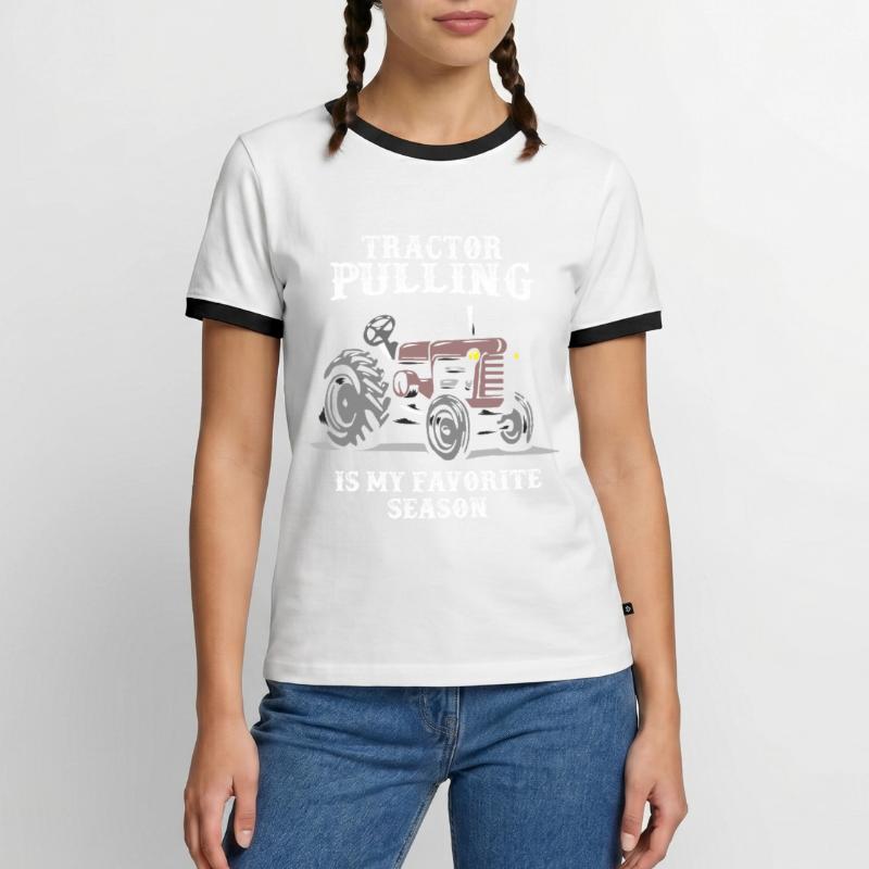 tractor pulling, tractor pulling tractor, pulling, Men's Ringer Shirt