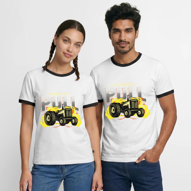 tractor pulling, tractor pulling Traktor, racing, Männer Kontrast-T-Shirt