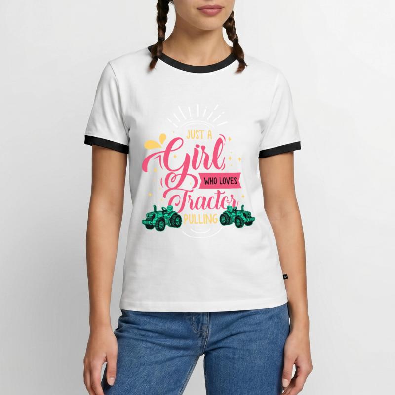 tractor pulling, tractor pulling pulling, drag, Männer Kontrast-T-Shirt