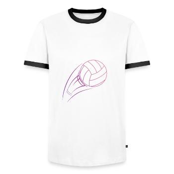 Je Peux Pas J'Ai Volley - T-shirt contrasté Homme - blanc/noir - Devant - AI Model Female 172 light (172cm) & AI Model Male 178 dark (178cm)