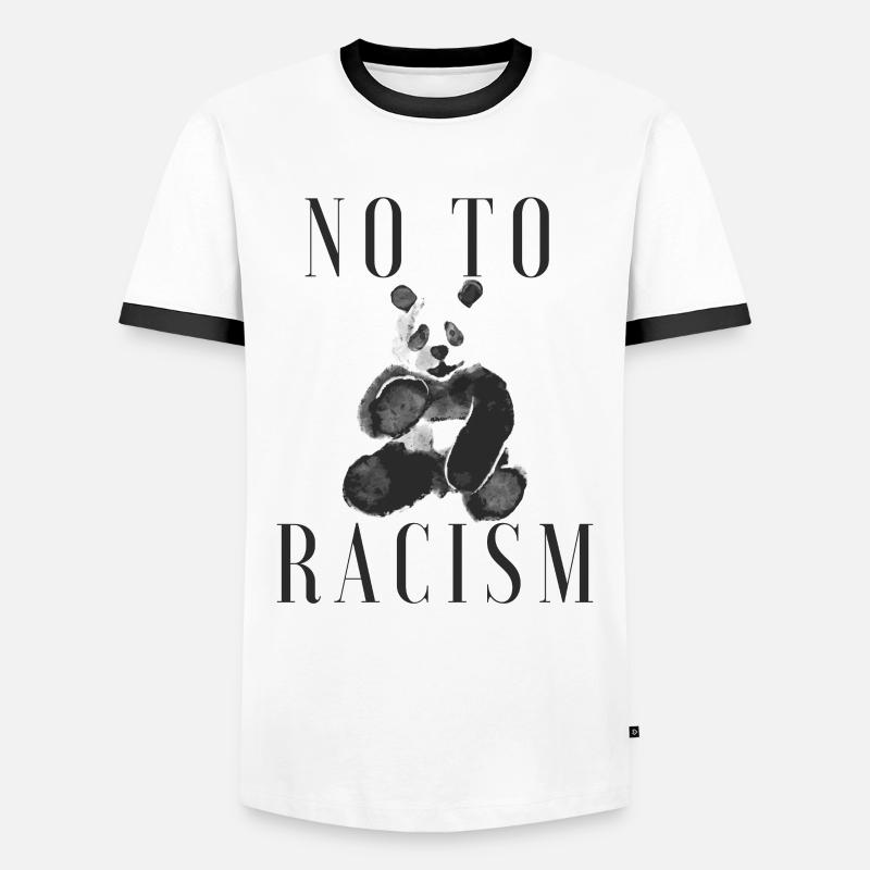 Antirassismus - Männer Kontrast-T-Shirt - Weiß/Schwarz