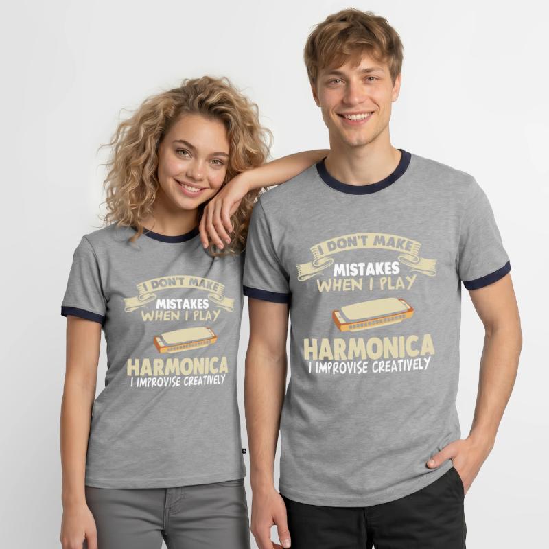 Harmonica Harmonica Chord Harmonica Harmonica Men's Ringer Shirt