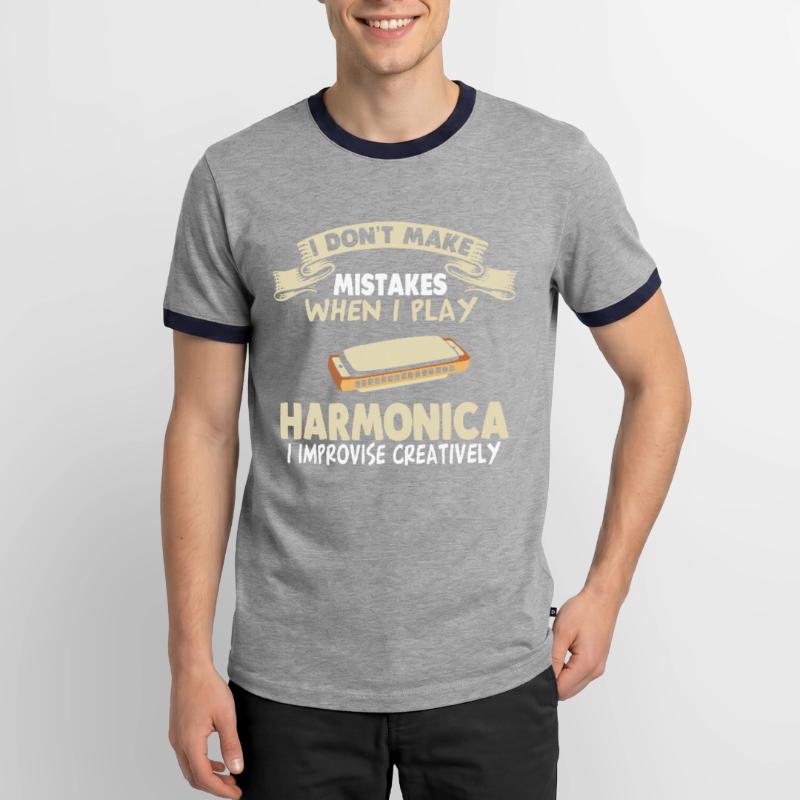Harmonica Harmonica Chord Harmonica Harmonica Men's Ringer Shirt