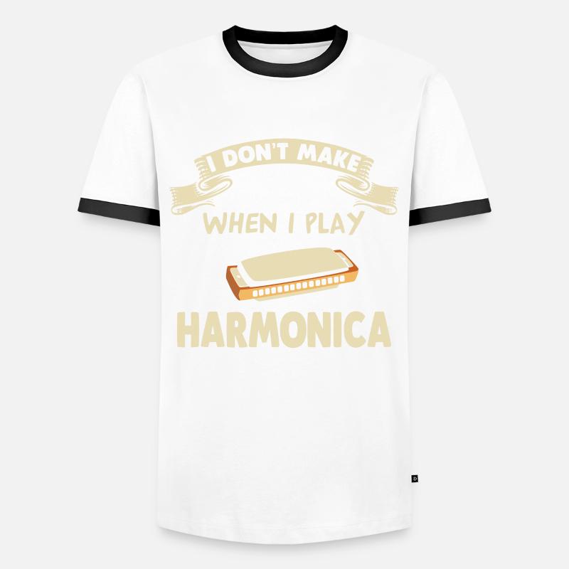 Harmonica Harmonica Harmonica Harmonica - T-shirt contrasté Homme - blanc/noir
