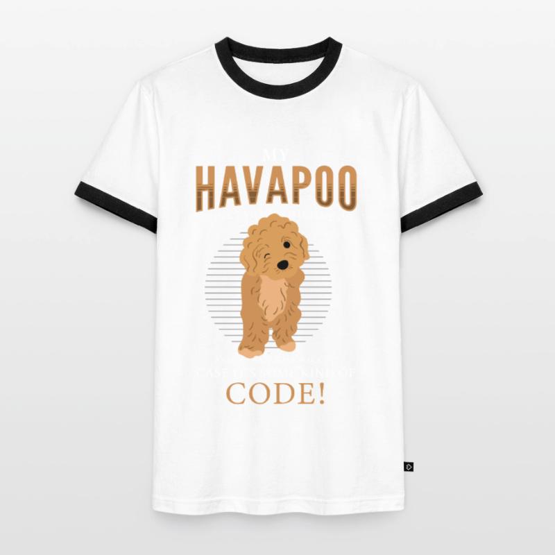havapoo, havapoo Pudel Mischling, havapoo humor, Männer Kontrast-T-Shirt