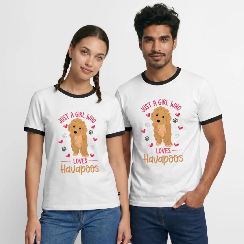 havapoo, havapoo havapoo mutter, Havaneser, T-shirt contrasté Homme