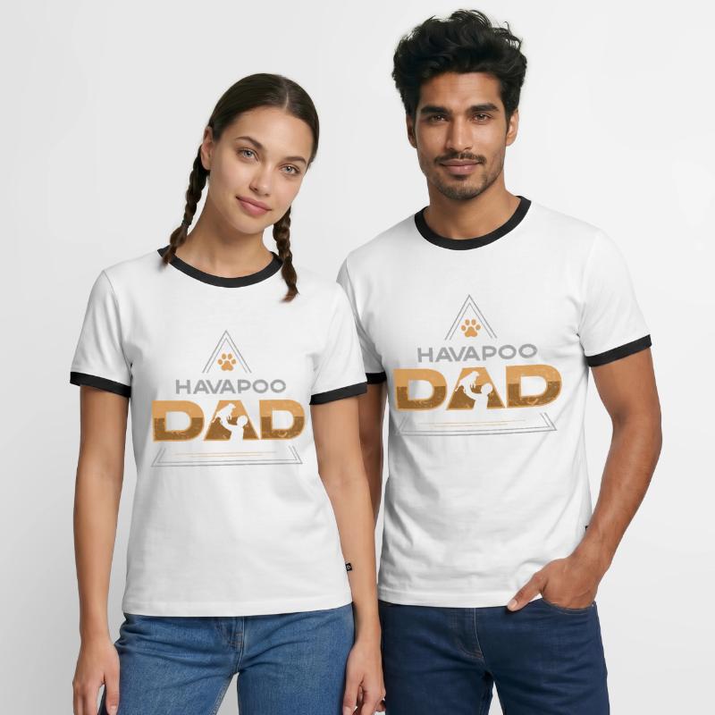 havapoo, havapoo yorkiepoo, havapoo ciel, T-shirt contrasté Homme