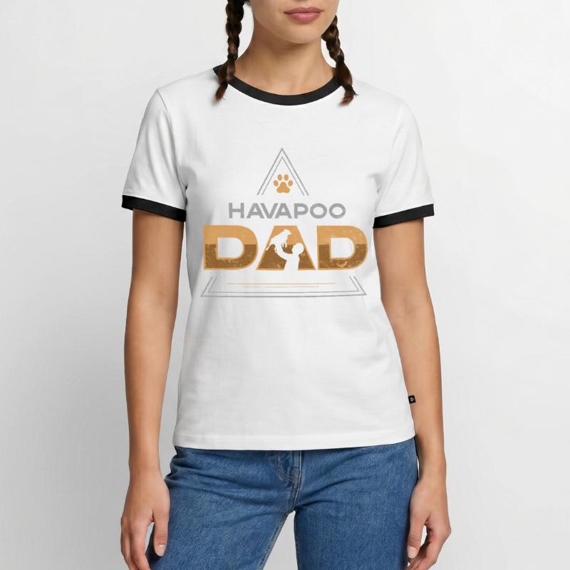 havapoo, havapoo yorkiepoo, havapoo ciel, T-shirt contrasté Homme