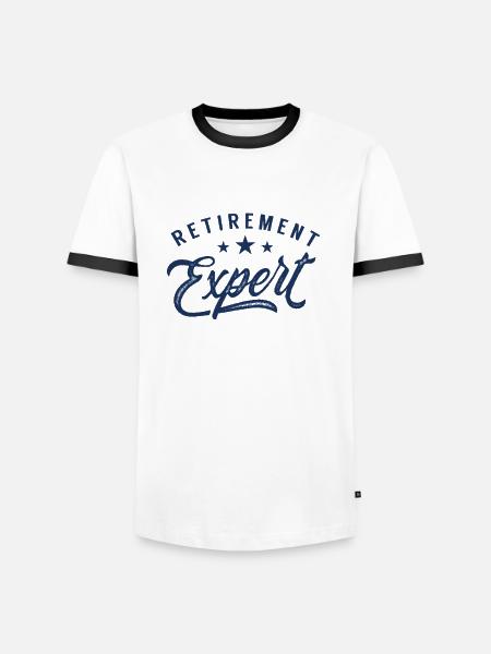 Pension Expert Pension Pension Pensioneret - Herre kontrast-T-shirt - hvid/sort