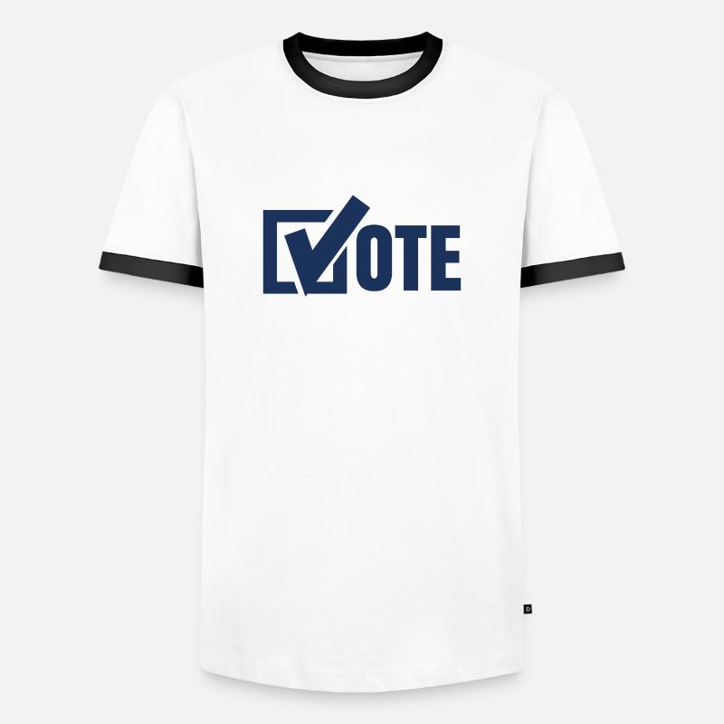 Votes Tours Elections Votes Électeurs - T-shirt contrasté Homme - blanc/noir