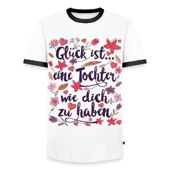 Tochter Geschenk für Töchter Geschenke - Männer Kontrast-T-Shirt - Weiß/Schwarz - Vorne - AI Model Female 172 light (172cm) & AI Model Male 178 dark (178cm)