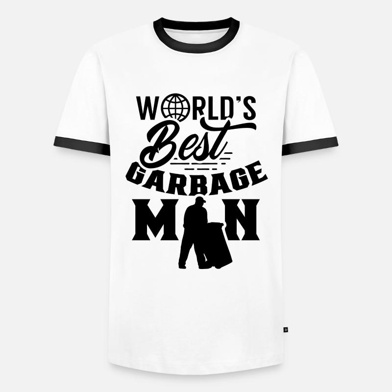 Weltbester Müllmann Abfall Müllwagen Müllabfuhr - Männer Kontrast-T-Shirt - Weiß/Schwarz