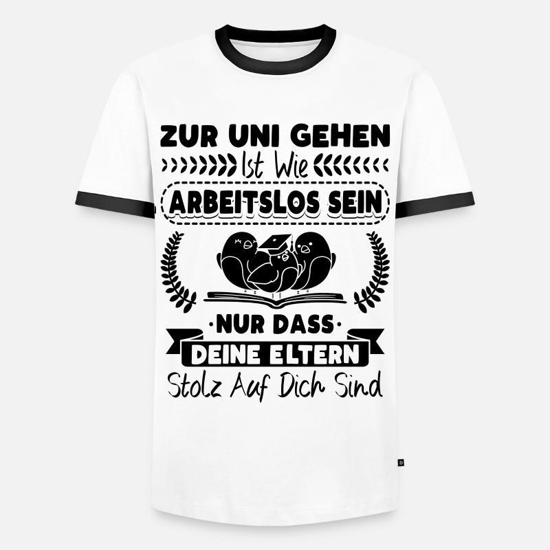 Student Studentin Studium Studienbeginn - Männer Kontrast-T-Shirt - Weiß/Schwarz