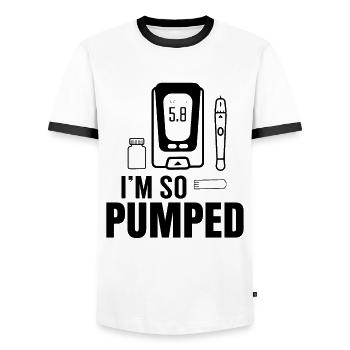 I Am So Inflated Diabetes Diabetic Insulin - Men's Ringer Shirt - white/black - Front - AI Model Female 172 light (172cm) & AI Model Male 178 dark (178cm)