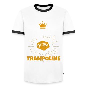 Reine du trampoline - T-shirt contrasté Homme - blanc/noir - Devant - AI Model Female 172 light (172cm) & AI Model Male 178 dark (178cm)