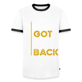 Chiropractic Chiropractice I've Got Your Back - Men's Ringer Shirt - white/black - Front - AI Model Female 172 light (172cm) & AI Model Male 178 dark (178cm)