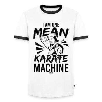cool karate saying as a gift - Men's Ringer Shirt - white/black - Front - AI Model Female 172 light (172cm) & AI Model Male 178 dark (178cm)