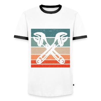 Handwerker Nach Fest Kommt Ab KFZ Mechaniker - Männer Kontrast-T-Shirt - Weiß/Schwarz - Vorne - AI Model Female 172 light (172cm) & AI Model Male 178 dark (178cm)
