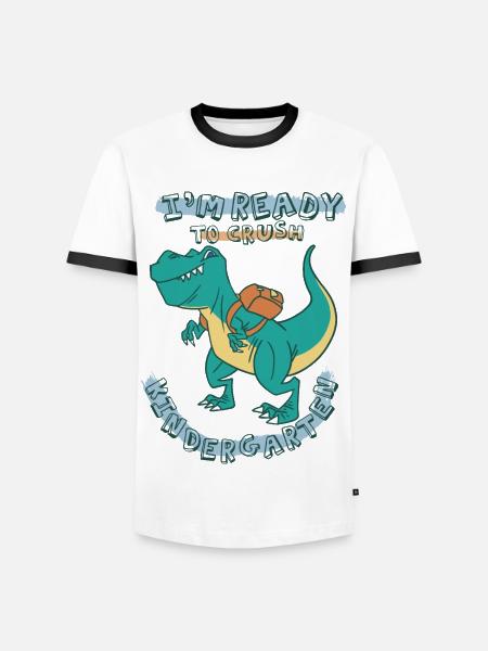 Ready to crush kindergarten - Men's Ringer Shirt - white/black