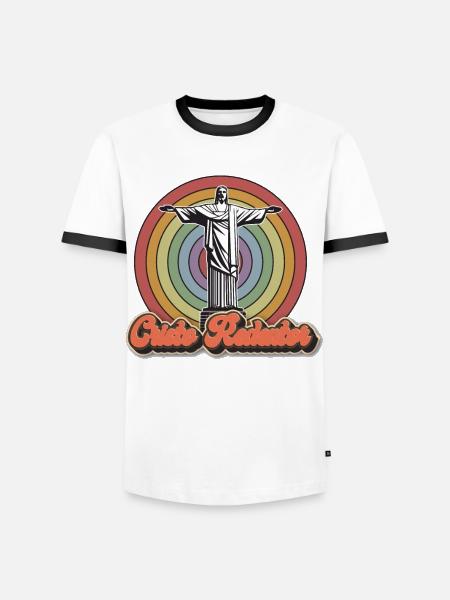 Cristo Redentor Brazil Río de janeiro - Men's Ringer Shirt - white/black