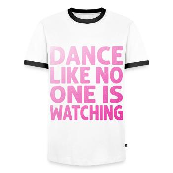 Dance Like No One Is Watching - Men's Ringer Shirt - white/black - Front - AI Model Female 172 light (172cm) & AI Model Male 178 dark (178cm)