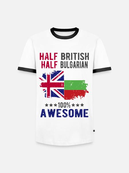 Half British Half Bulgarian - Men's Ringer Shirt - white/black