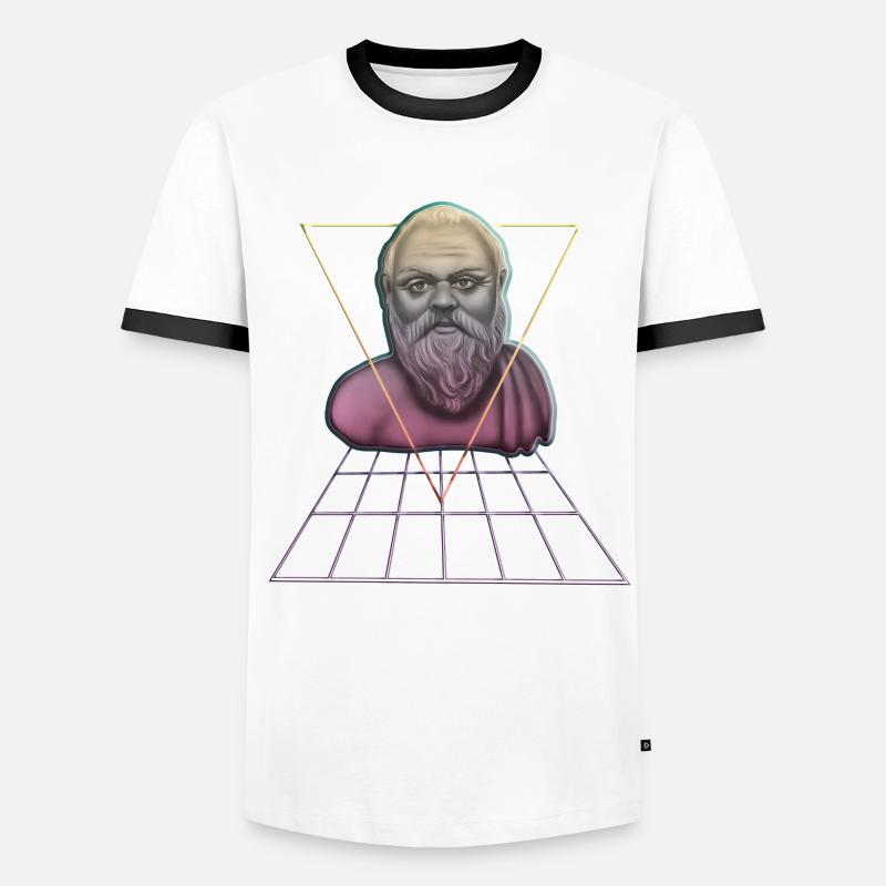 Socrates Philosopher Student Gift - Men's Ringer Shirt - white/black