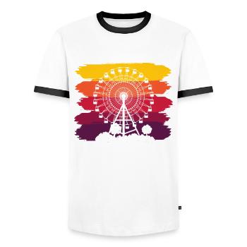 Missouri Souvenir Branson Randonnée Camping Vacances - T-shirt contrasté Homme - blanc/noir - Devant - AI Model Female 172 light (172cm) & AI Model Male 178 dark (178cm)
