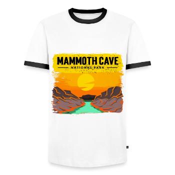 Nationalpark Höhle Mammoth Cave Kentucky Souvenir - Männer Kontrast-T-Shirt - Weiß/Schwarz - Vorne - AI Model Female 172 light (172cm) & AI Model Male 178 dark (178cm)